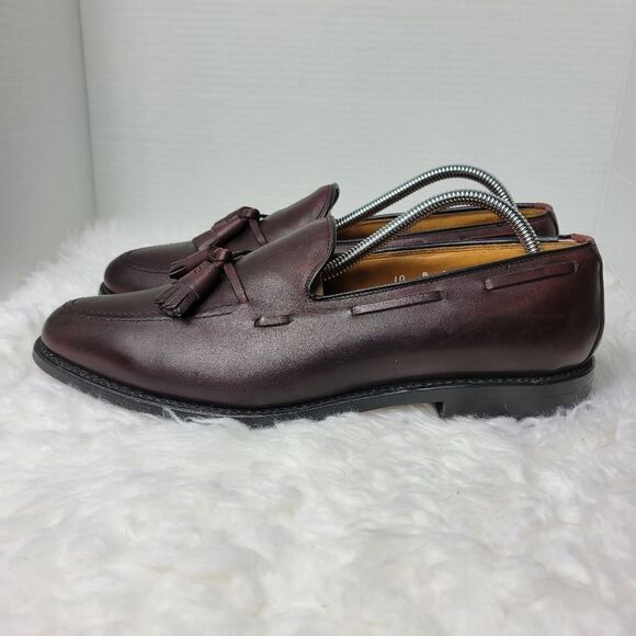 Allen Edmonds Grayson Loafers Men's Size. 10 Brown Leather Tassel Slip On Shoes - Picture 3 of 11